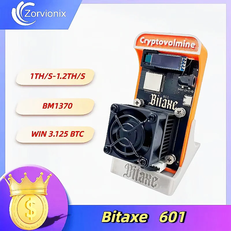 

Bitaxe Gamma 601 Bitcoins Miner BM1370 Asic Chip 1.2TH/s Solo Miner 2.4G WiFi/Hotspot Crypto Miner Home Use BTC Miner,Orange
