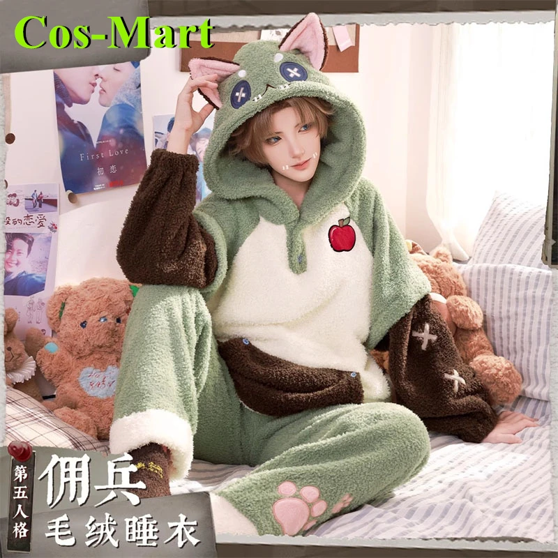 Cos-Mart Identity V Naib Subedar 플러시 잠옷 Luca Balsa Prisoner 코스프레 의상 Mercenary Cos Winter Home Sleeping Robe New
