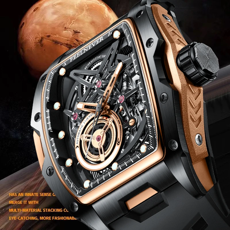 LIGE Watches For Men FeelNever Mechanical Male Wristwatches Top Luxury Brand Business Automatic Men\'s Clock 42mm Reloj Hombres