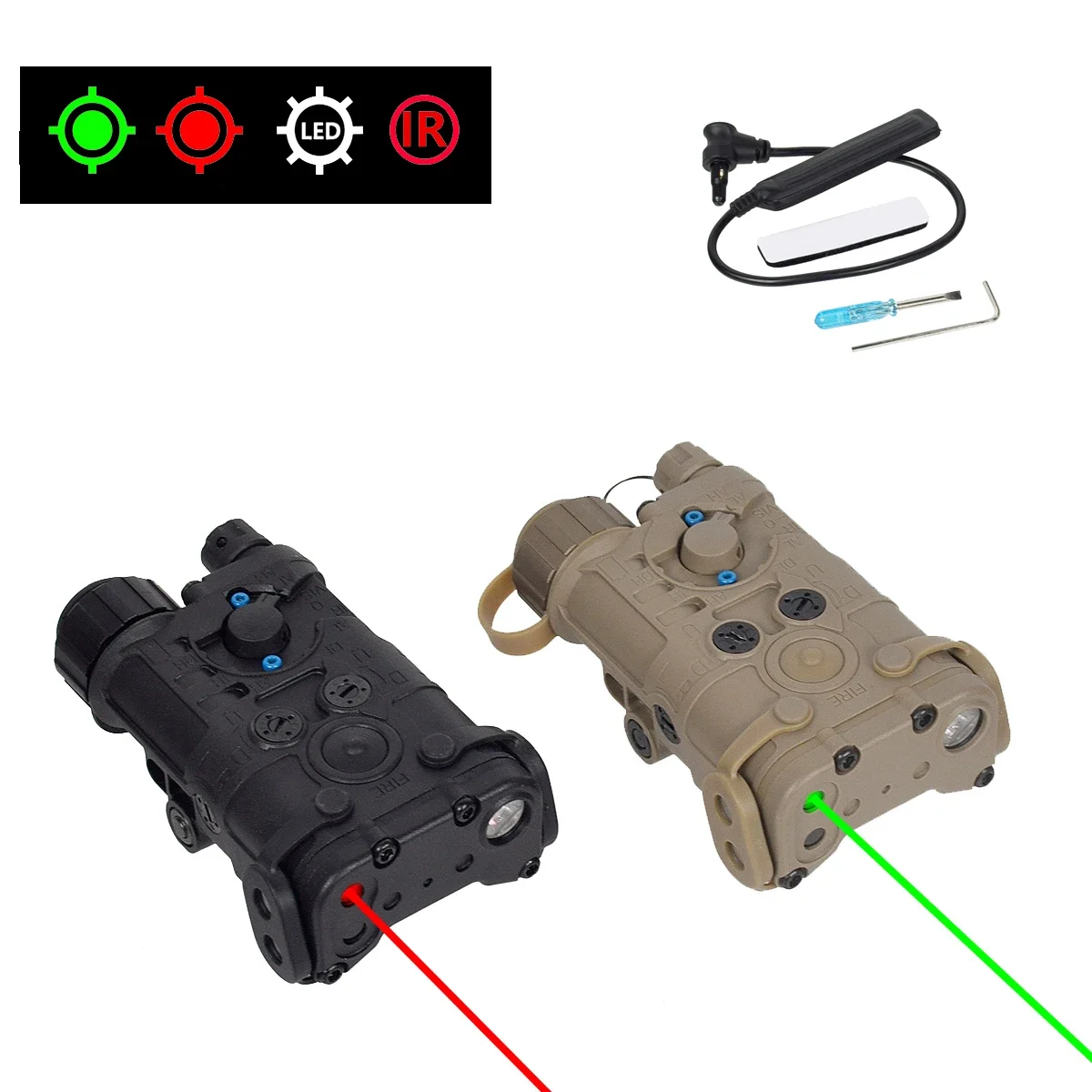 

Tactical NGAL L3 Green Red Laser Pointer IR Sight PEQ Weapon Flashlight Airsoft Hunting Gun Light Fit 20 mm Picatinny Raill