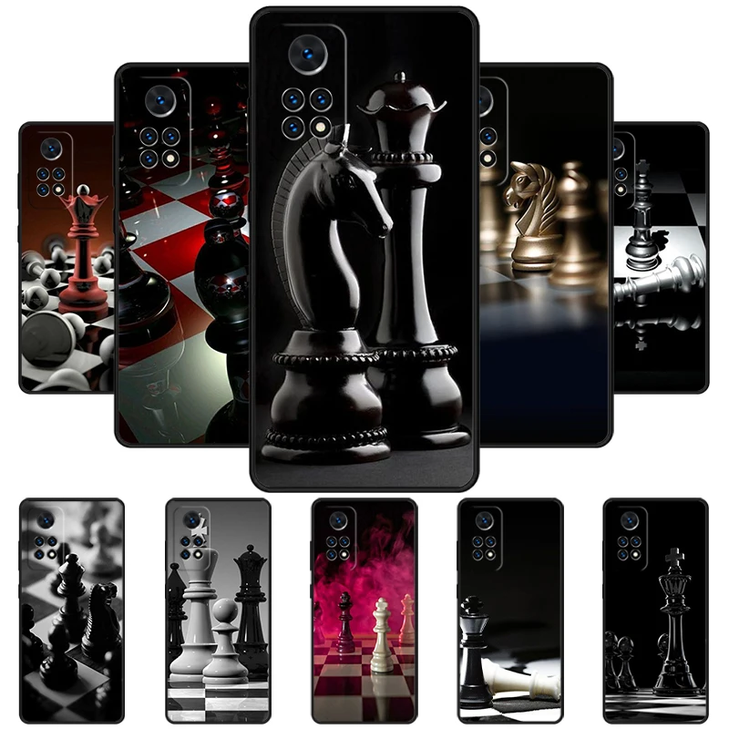 Chess Pieces Phone Case For Redmi Note 11 EPro 11S 10 10T 9S Promax 8 Pro Xiaomi Mi 10 11 12X 12S Ultra Cover