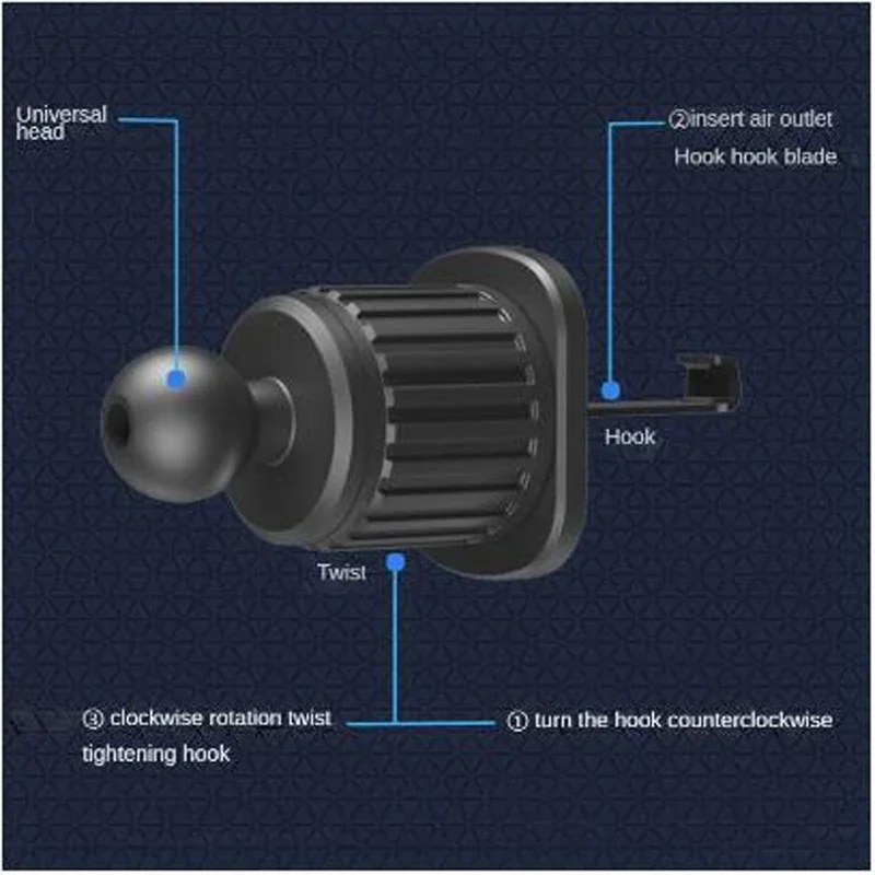 Soporte para teléfono de coche con ventilación de aire, soporte para teléfono con bloqueo de gravedad, ajuste Flexible de 360 grados, soporte Universal para teléfono automático para 4-7 pulgadas