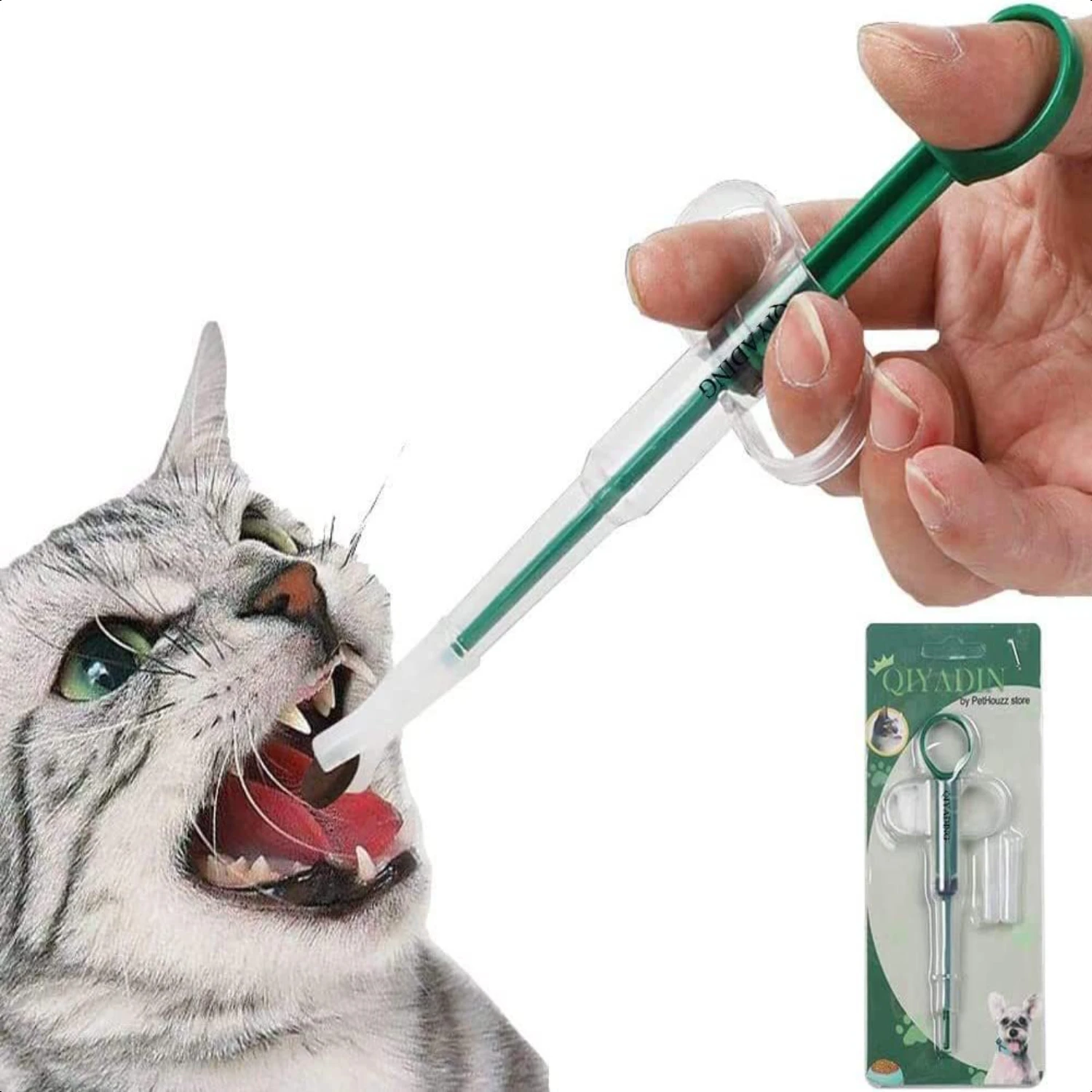 This Soft, Convenient Portable Animal Pet Piller Gun for Cats and Dogs Makes Pill Administration Easy and Stress-free - Effortle