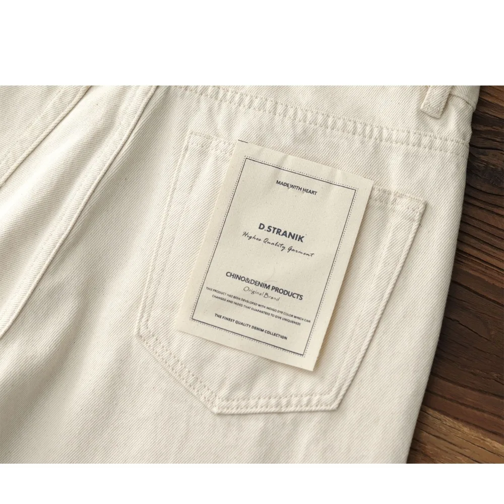 Cottonseed shell wide-leg pants for men, off-white Ami khaki Japanese retro loose straight workwear casual trousers for men