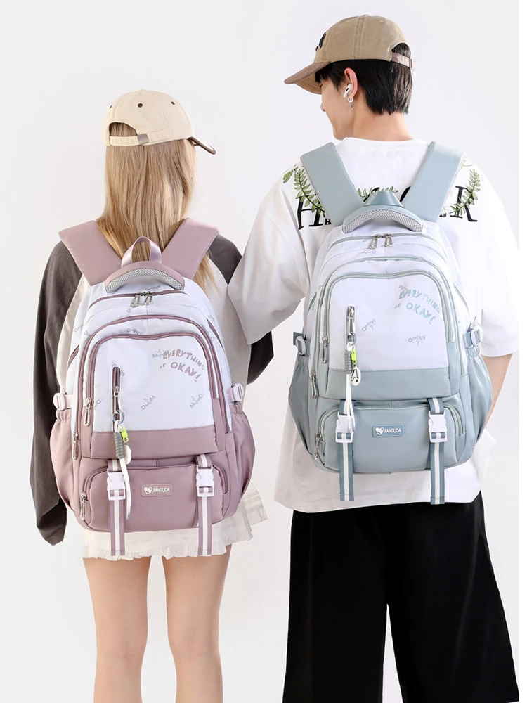 Unisex Casual American Style Backpack Large Capacity Backpack for Middle and High School Students, Shoulder Bag for College Girl