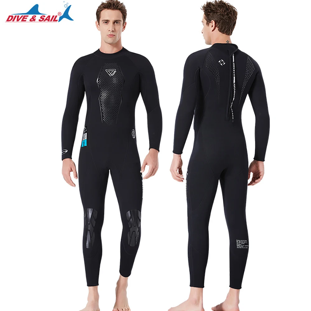 

3MM Diving Suit Men's One Piece Warm Diving Suit Long Sleeve Waterproof Diving Swimsuit Sunscreen Surfing Suits