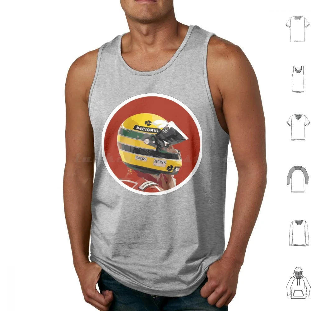 Ayrton Senna Nacional Helm : And Apparel-Tank Tops Print Cotton Senna Senna Sempre Ayrton Senna Ayrton Ayrton Senna