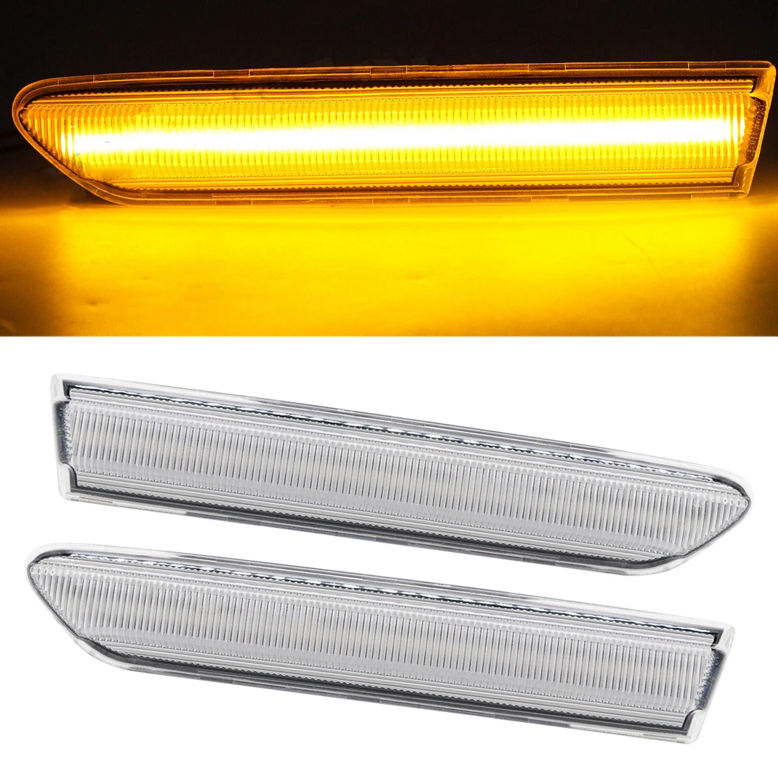 

33800SEPA01 AC2550104 AC2555104 1 Pair Amber LED Front Fender Side Marker Lights 33850SEPA01 Fit For Acura TL 2004-2007 2008