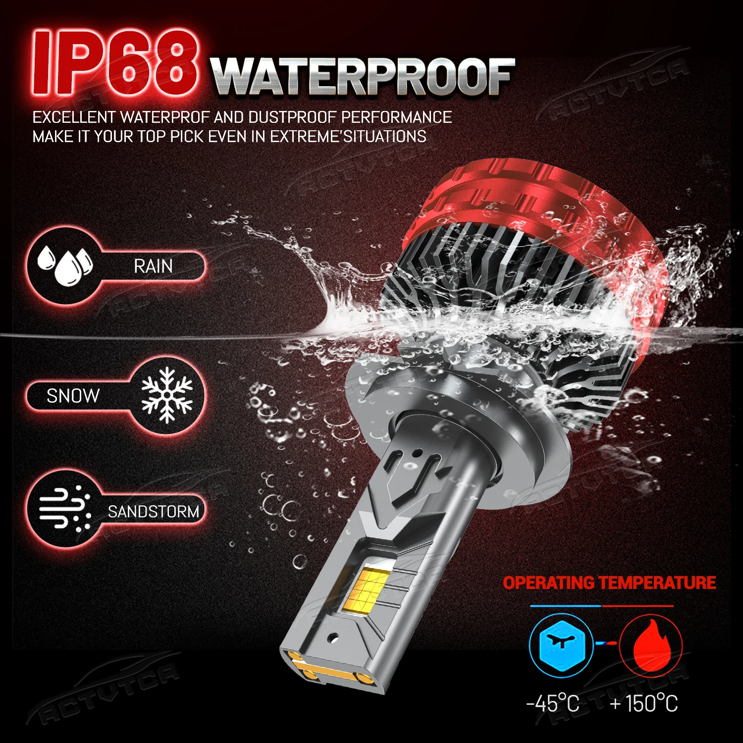 ACTVTCA H4 H7 LED CANBUS H11 H1 9005 HB3 9006 HB4 9007 9008 9012 LED-koplampen 3000 W High Power 4000000LM Auto koplamp