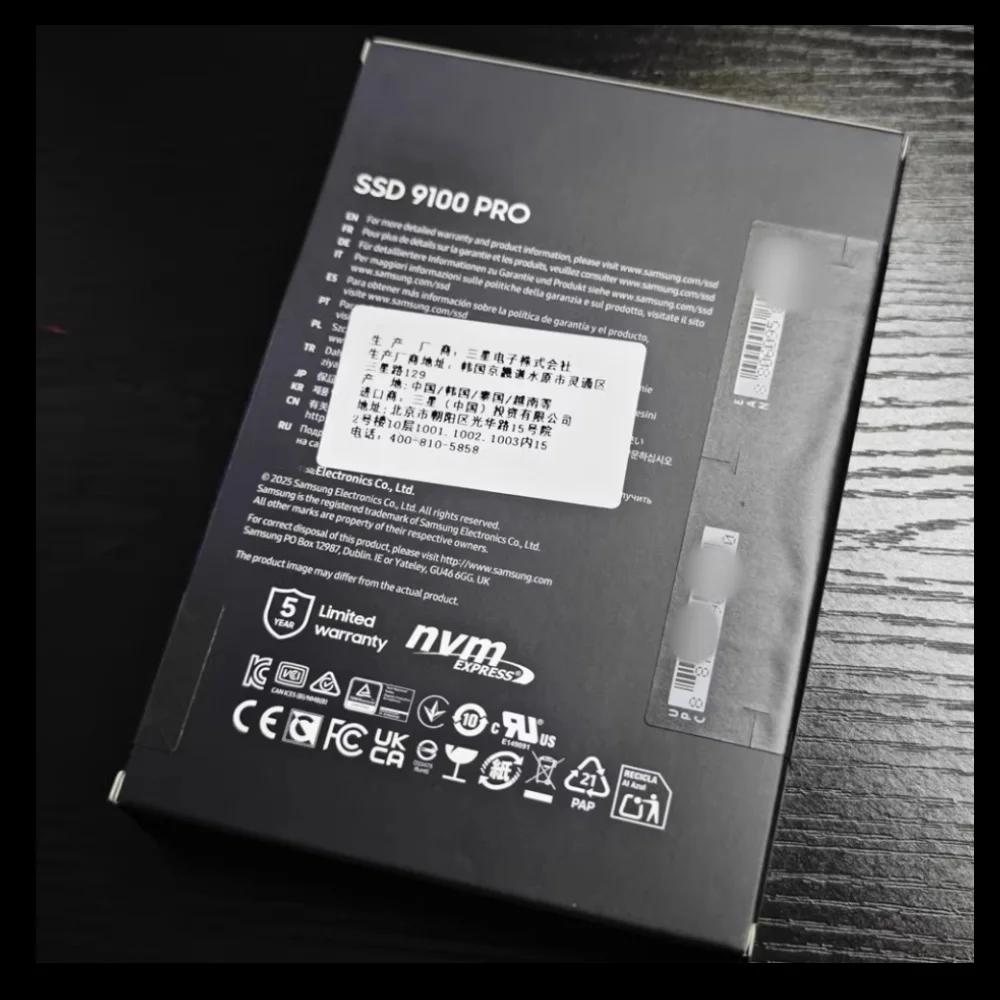 New SSD 9100 PRO 1T 2T 4T NVMe M.2 2280 PCIe 5.0X4 support SAMSUNG Internal Solid State Drive for Laptop Mini PC Gaming Computer
