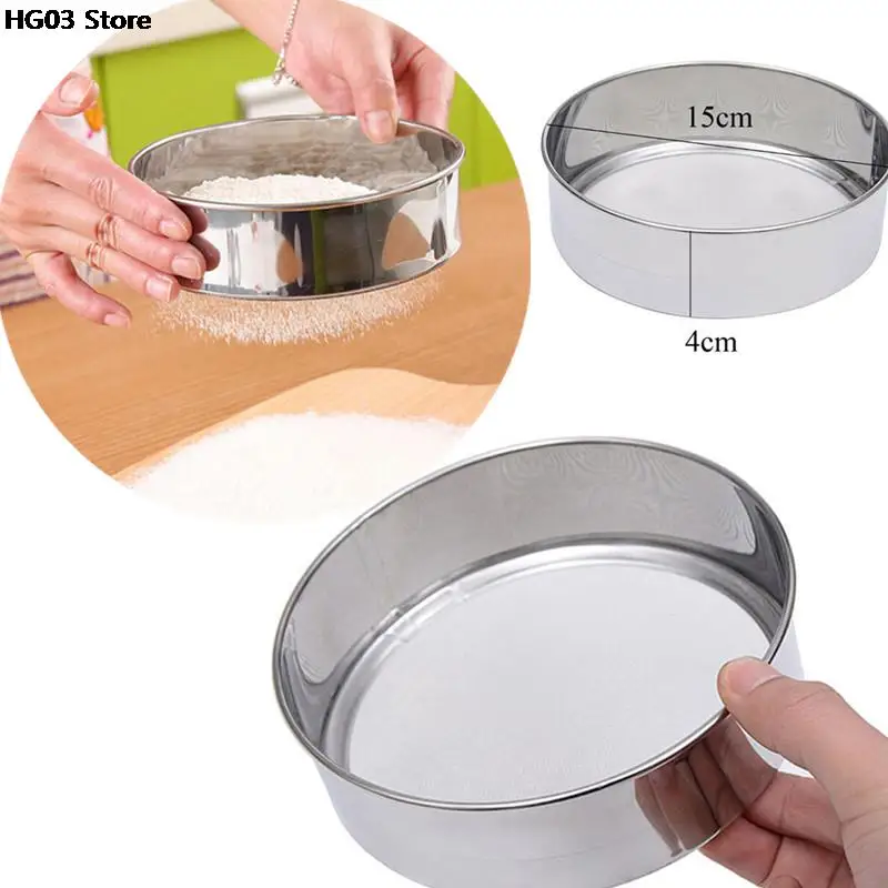 Stainless Steel Mesh Flour Sifting Sifter Sieve Strainer Cake Baking Household Kitchen Tools Great For Sifting Flour