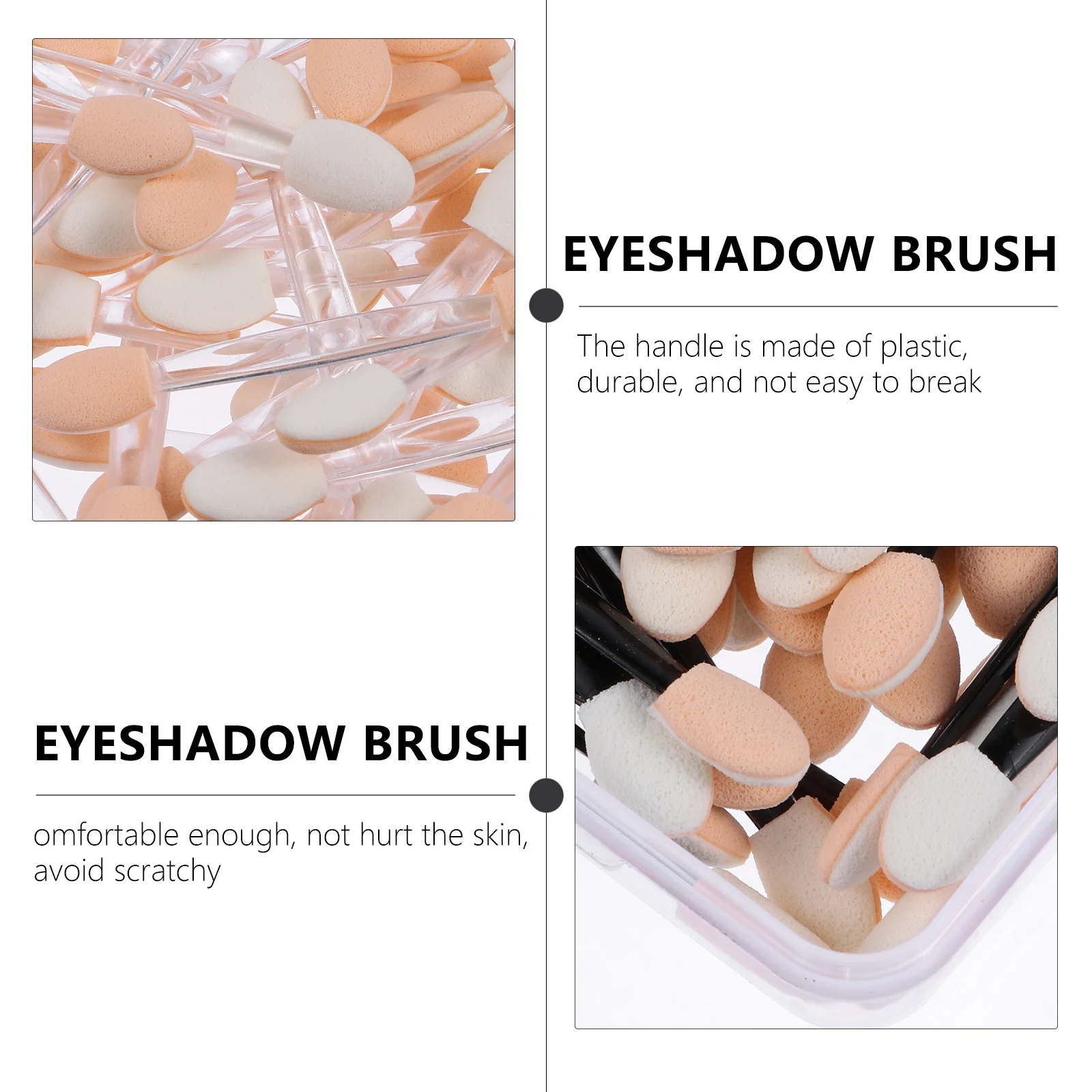 250 قطعة فرشاة ظلال العيون مزدوجة نهاية لينة اللاتكس نصائح خفيفة الوزن المحمولة ظلال العيون الإسفنج تطبيق أدوات ماكياج عدة
