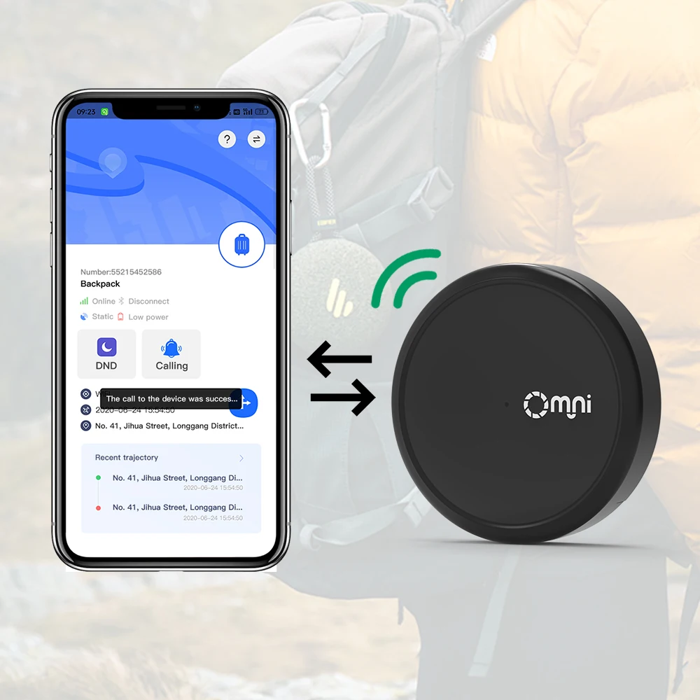 

Omni Bluetooths Водонепроницаемый Smart Air Tag Анти-потерянная сигнализация Беспроводной поиск ключей для смартфона