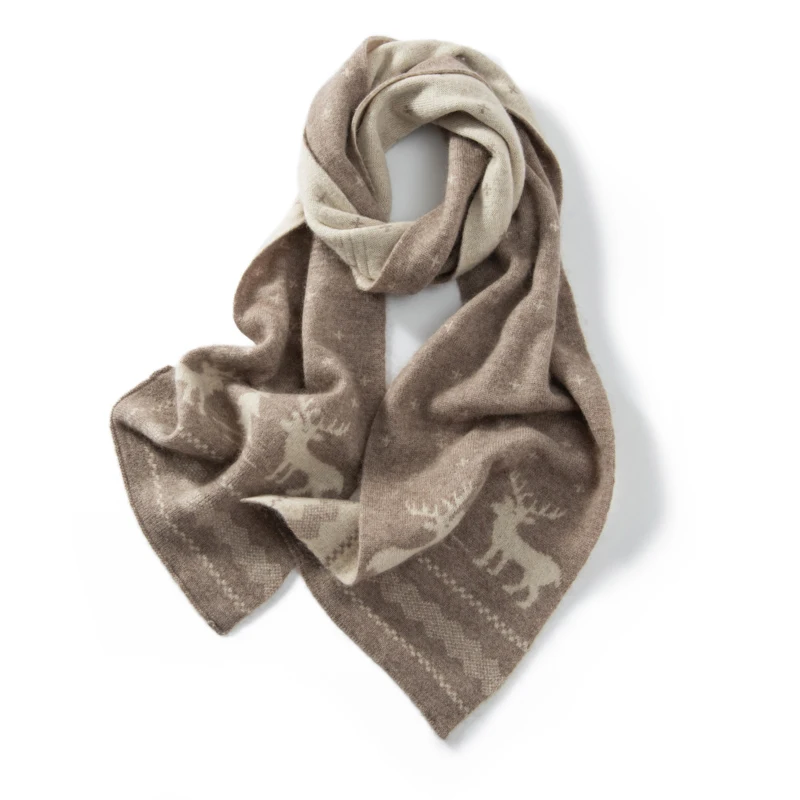 

KOIJINSKY Cashmere Knitted Scarf 180×30cm Soft Warm Pashmina Shawl Wrap Women Scarves Spring Autumn Winter Gift