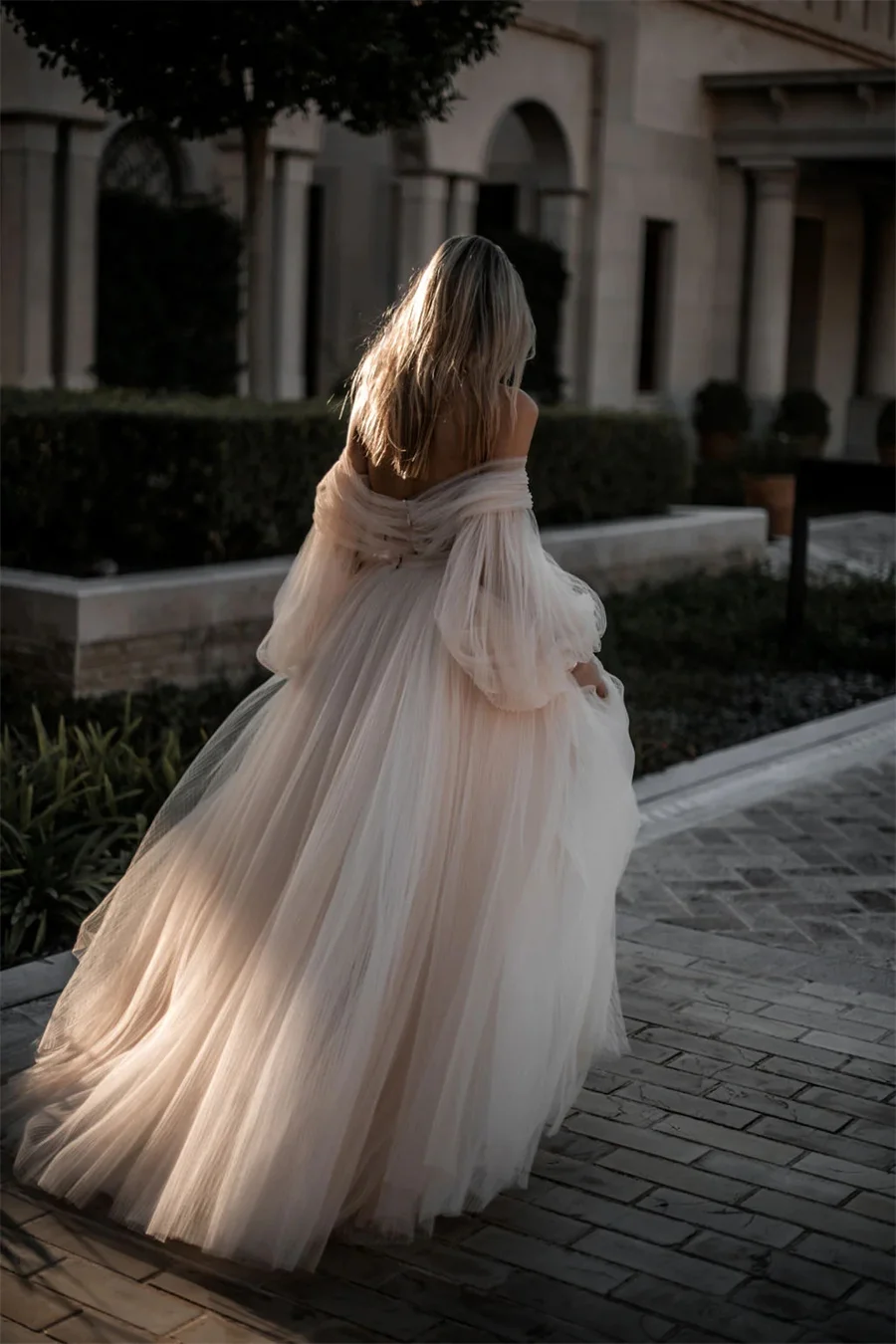 Sweetheart Ivoor Kleur Applicaties Pleats Bubble Mouw Tulle Een Lijn Boho Trouwjurken 2020 Vestidos De Novia