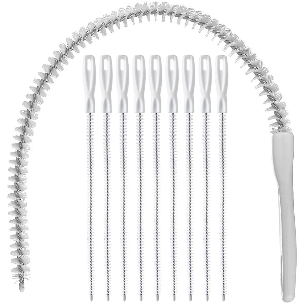 

10Pcs Sewer Hair Remover Drain Cleaner Flexible Sink Hair Catcher Blockage Removal Brush Drain Brush Sewer Cleaner Tool