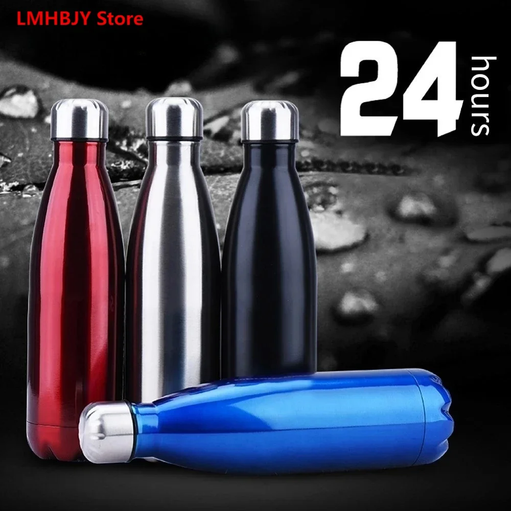 350/500/750/1000ml Double-wall Creative BPA Free Water Bottle 304 Stainless Steel Beer Tea Coffee Portable Sport Vacuum Thermos