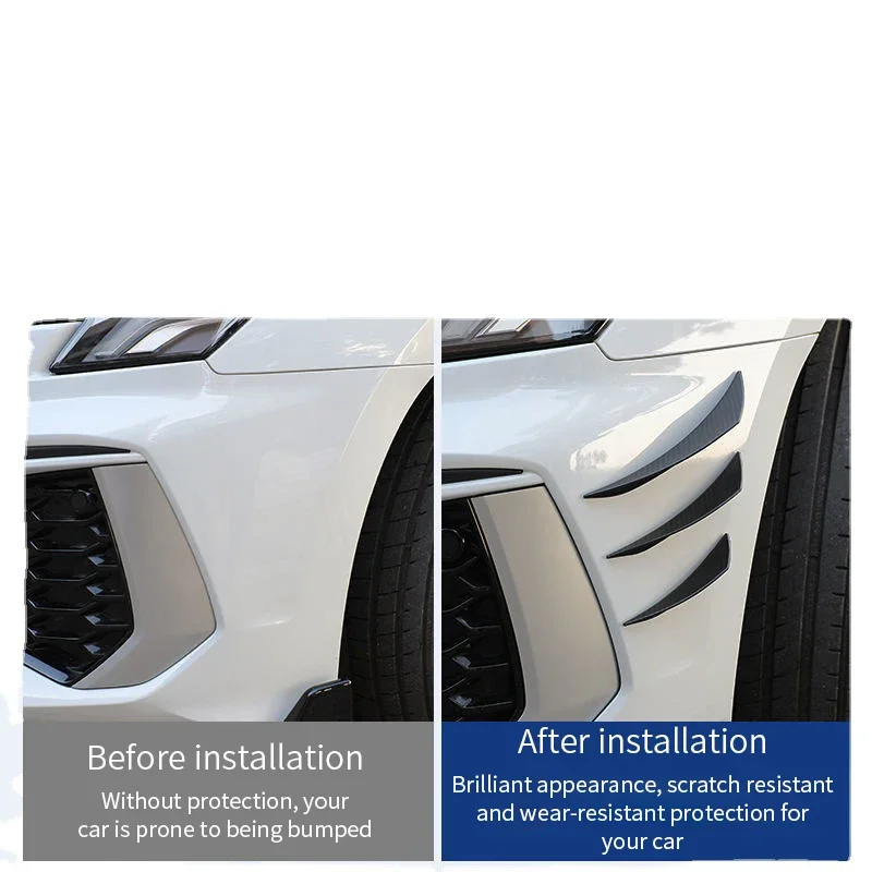 4/6 Stuks Universele Voorbumper Lip Decoratie Diffuser Splitter Vinnen Body Spoiler Canards Valentie Kin Auto Tuning Canard Decor