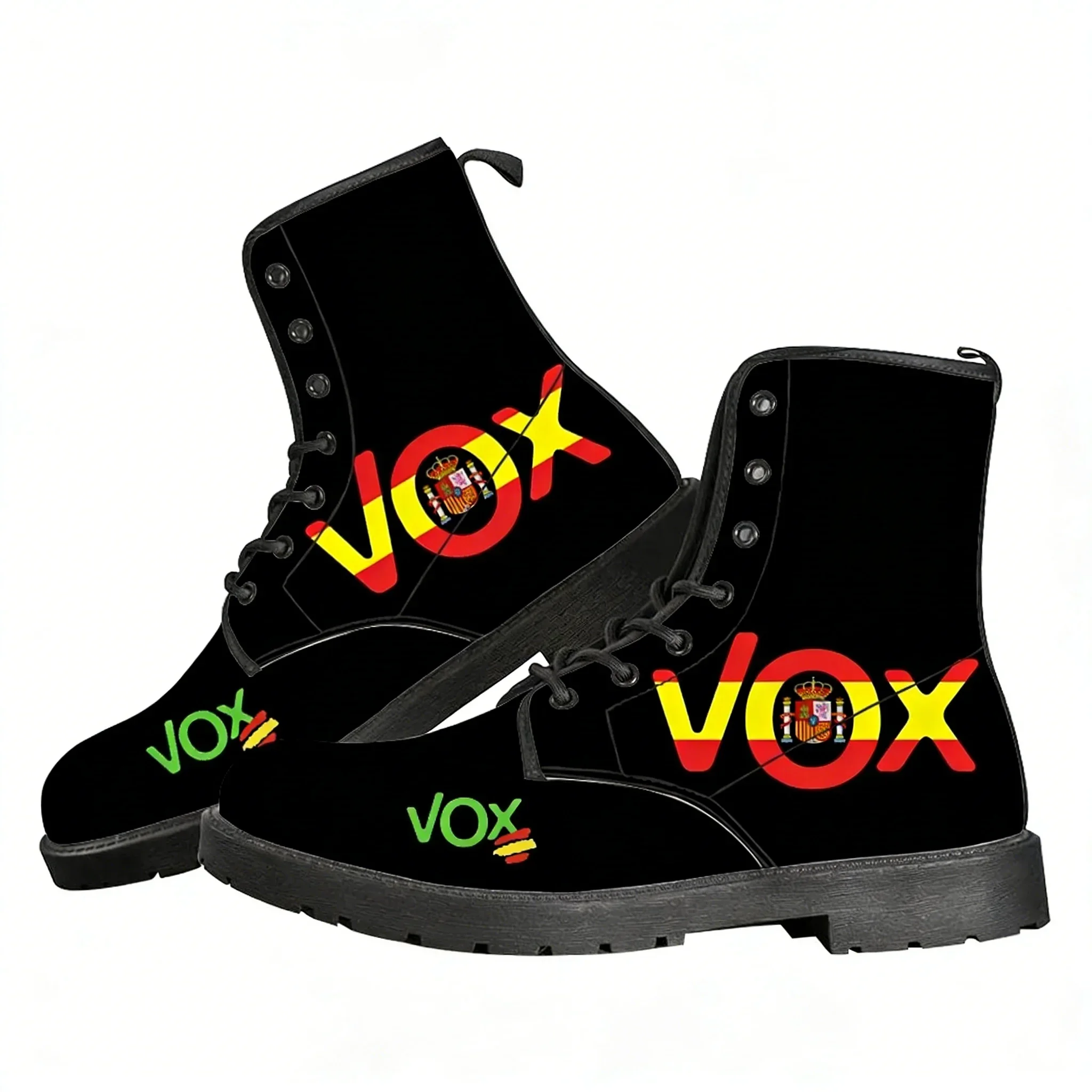 Botas informales Vox con emblema nacional español, zapatos para hombre, mujer y adolescente, botas 3D de moda para exteriores, zapatos personalizados de alta calidad