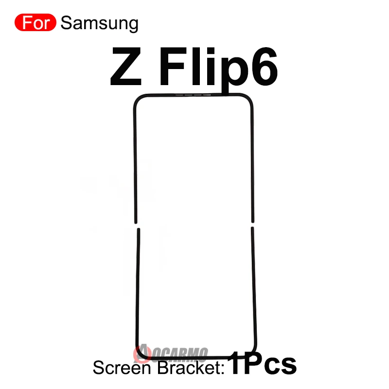 Für Samsung Galaxy Z Flip 5 Falten 3 4 5 6 Flip6 Z Flip4 Frontscheibe Stand Mittleren Lünette Rahmen LCD Display Halterung Kunststoff Hoder