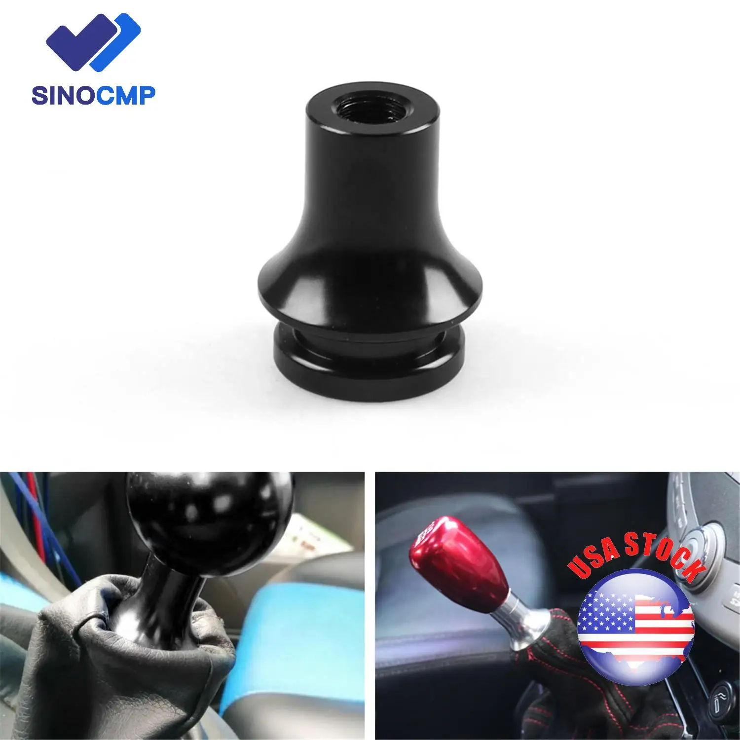 

SINOCMP Универсальный M10X1.5 M10X1.25 M12X1.25 Ручка переключения передач с резьбой Адаптер фиксатора багажника Ручной переключатель передач