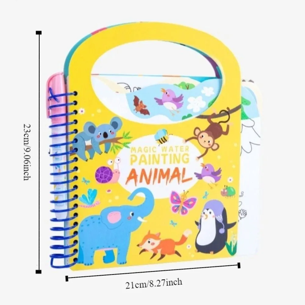 Livre de coloriage magique réutilisable, bricolage, jeu sensoriel, livre de peinture à l'eau avec stylo, livre de coloriage à l'eau, éducation précoce