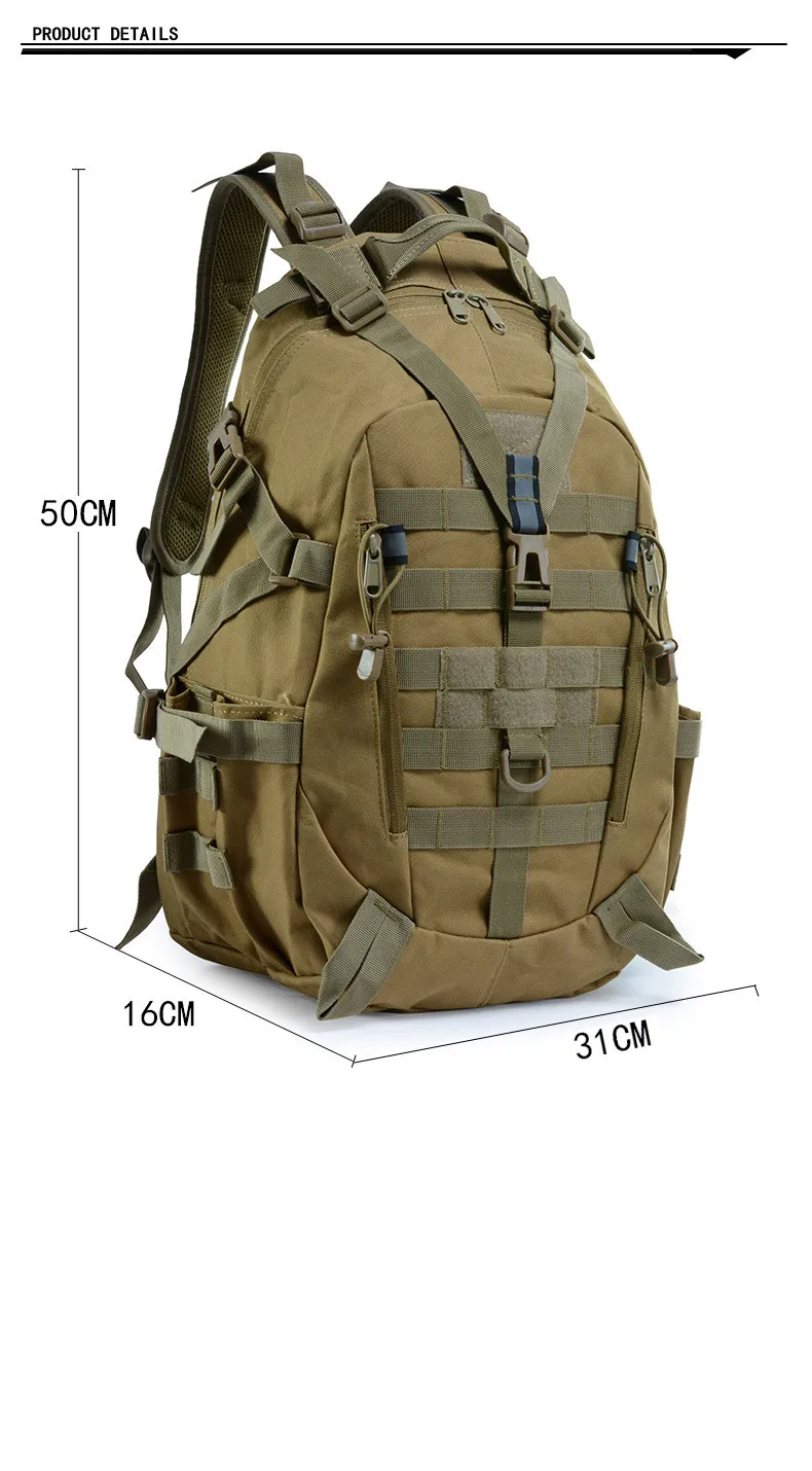 Mochila impermeable Oxford resistente para senderismo y uso diario