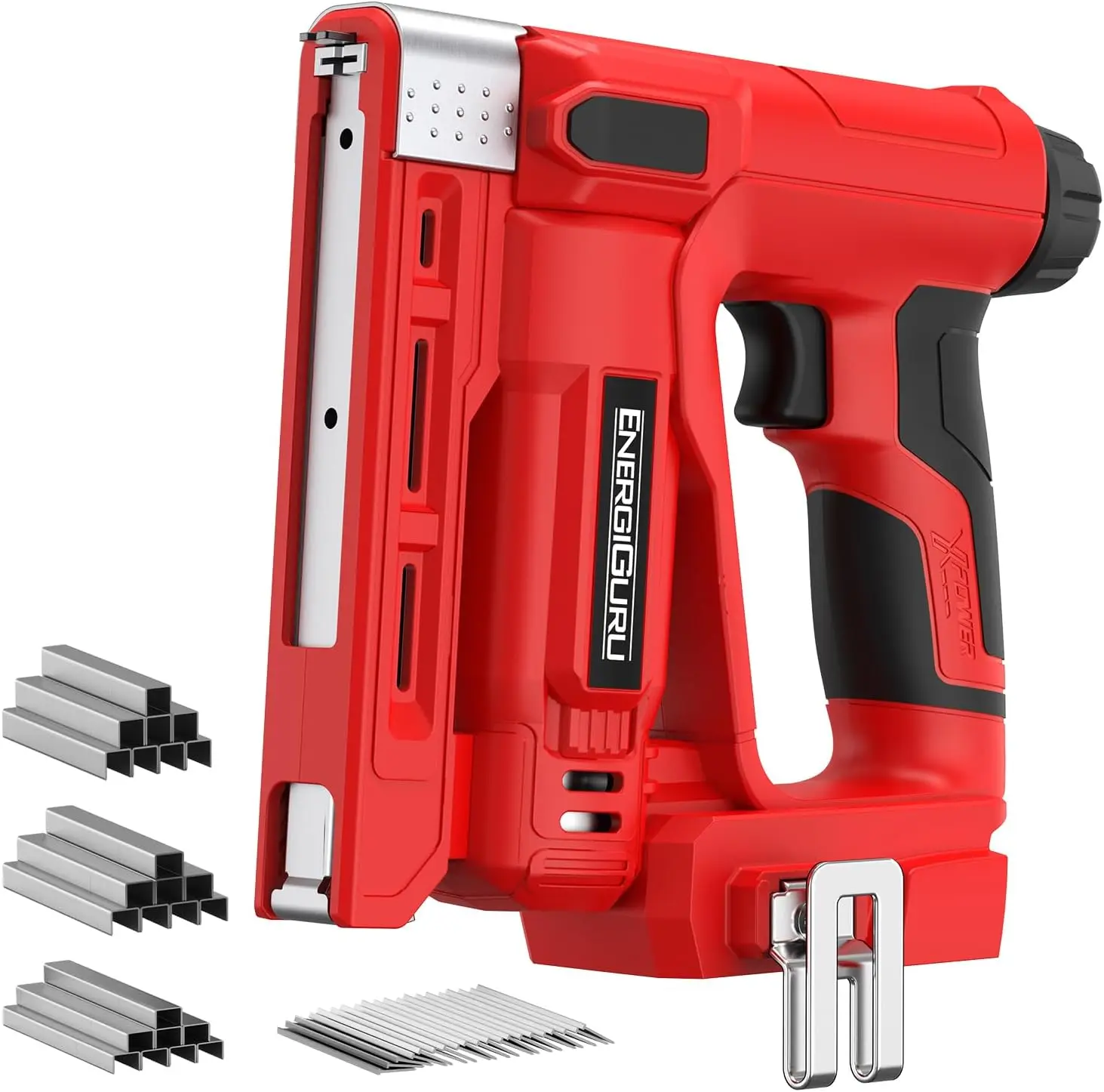 

18V Cordless 2-in-1 Brad Nailer & T50 Stapler Gun, Lightweight, 800 Nails/Staples for Woodworking