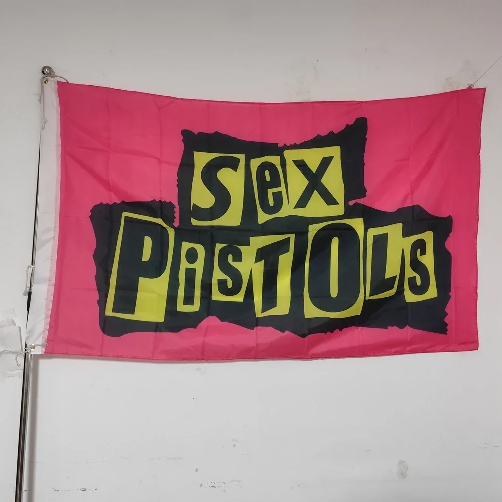 Sex Pistols Punk Flag 90x150cm - Vintage Band Polyester Banner, Wall Room Bar Decor, Music Rebellion Gift Indoor/Outdoor Display