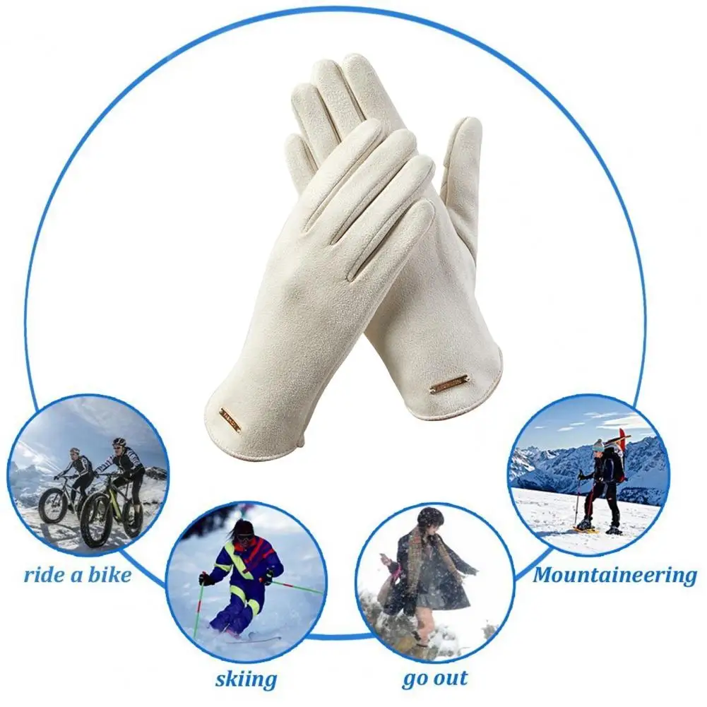 Cycling Gloves Women Gloves Women's Winter Padded Ski Gloves Windproof Wear Resistant Cold Weather for Outdoor