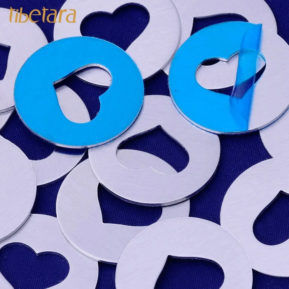 

20 шт., 1 дюйм, 18 калибра, круглые алюминиевые диски в форме сердца - вырезы в форме сердца (14x14 м) - диски, круглые алюминиевые заготовки для дисков