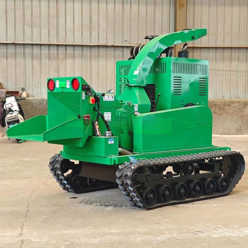 

Hydraulic Crawler Multifunctional Automatic Feeding Hardwood Chipper For Municipal Park Tree Shredder