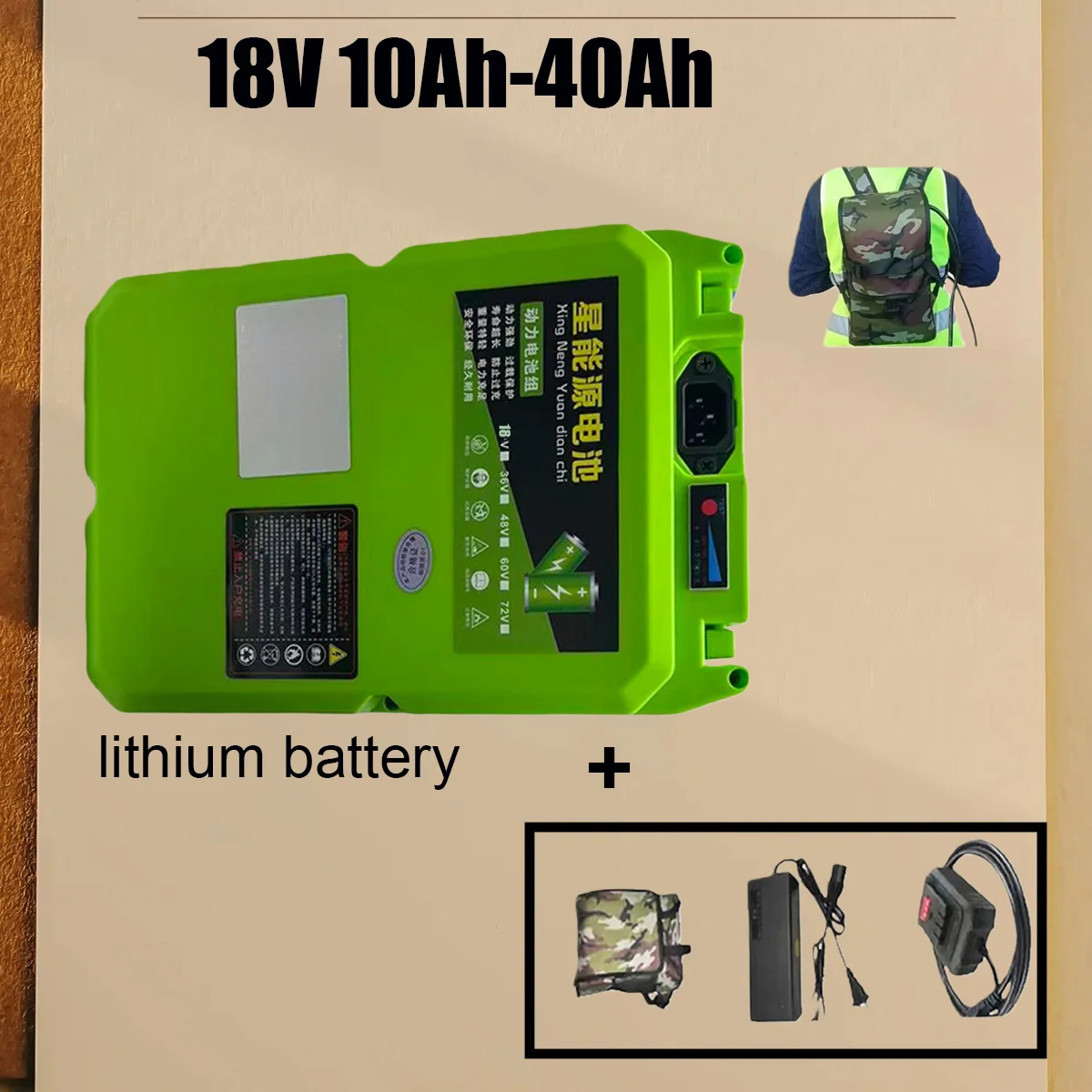 

18V larga resistencia 18650 batería de litio 40Ah-universal para cortacésped de jardín sierra eléctrica bomba agua