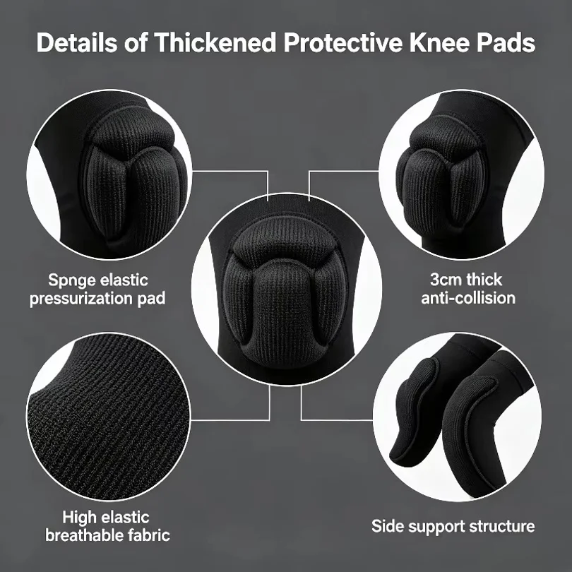 Protective Knee Pads Thicken Sponge Brace Knee Guards Volleyball Extreme Sport For Dancing Anti collision Elastic Knee Protector