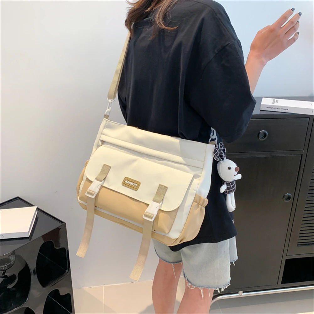 Panelled Multifunctional Ladies Shoulder Bag Fashion High Quality Nylon Ladies Handbag New Women Student Crossbody Bags Bolsos