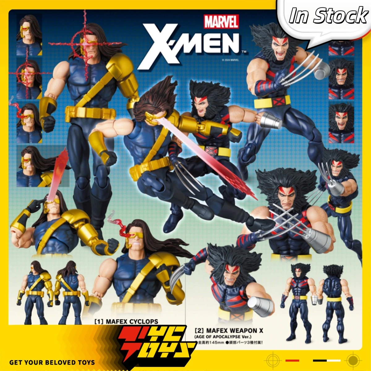 

TYCTOYS Genuine MEDICOM TOYS MAFEX No.249 No.250 CYCLOPS AGE OF APOCALYPSE Ver. X-Men Anime Action Figure Model Toys