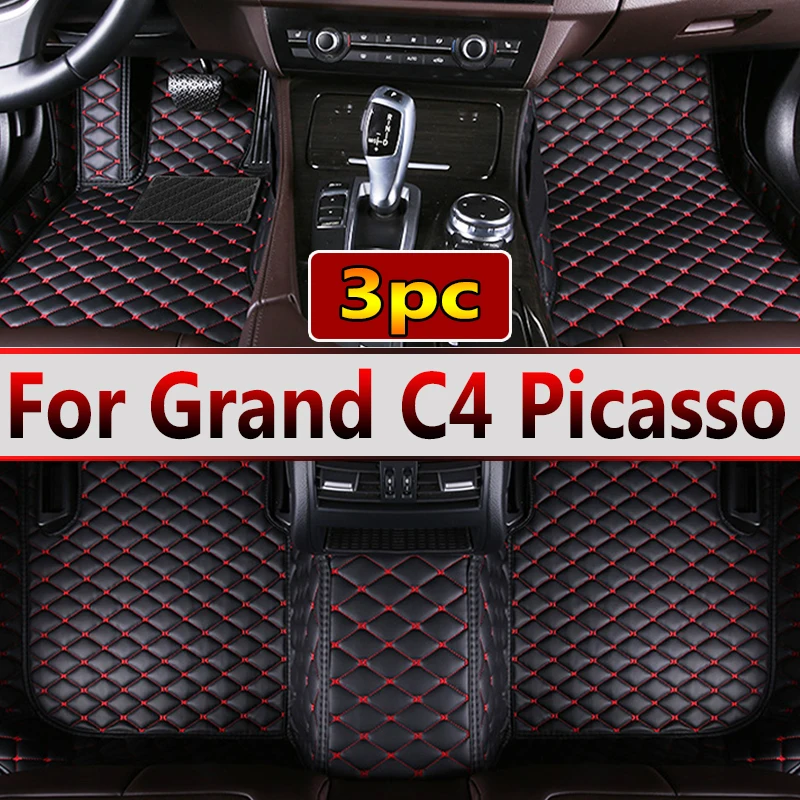 

Car Floor Mats For Citroen Grand C4 Picasso SpaceTourer 7seat 2006~2013 leather Mat Rugs Pad Interior Parts Car Accessories 2010