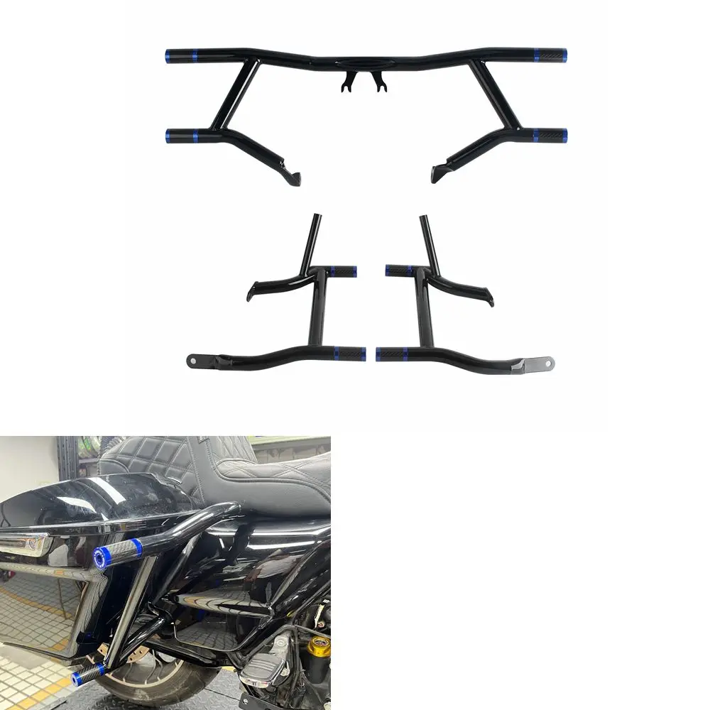 

Мотоциклетная защитная сумка для двигателя, комплект седельной сумки для Harley Touring Street Glide Road Glide Road King Electra Glide Ultra Limited