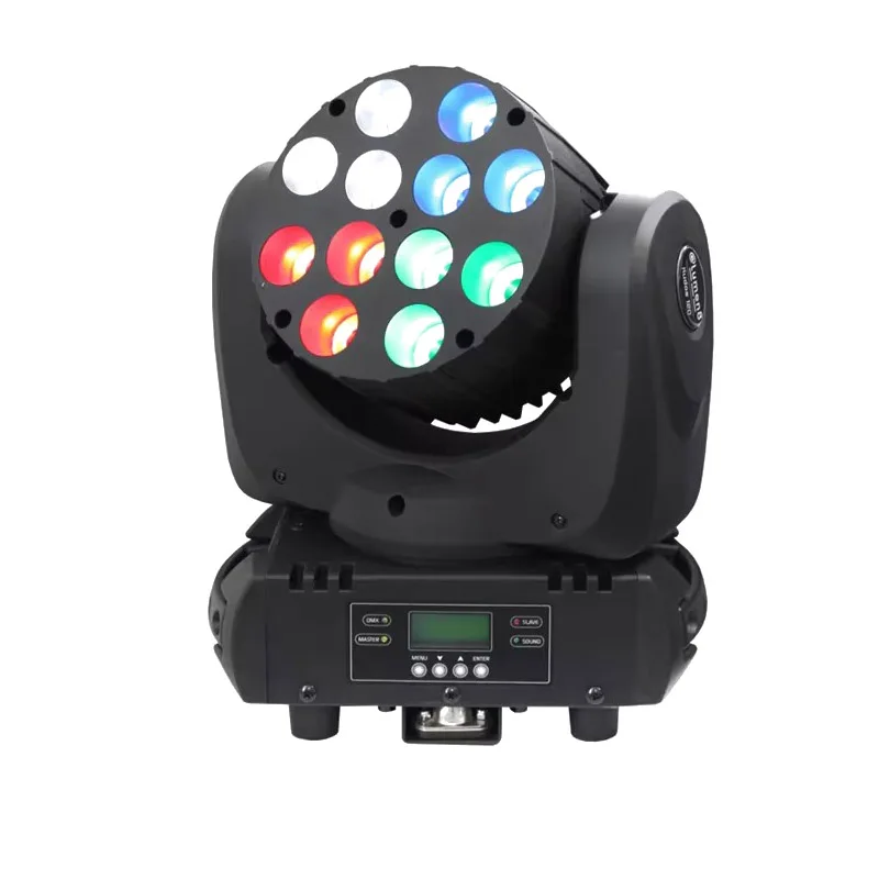 Fast Shipping LED Beam Moving Head Light 12x 12W RGBW Quad LEDs With Excellent Pragrams 9/16 Channels