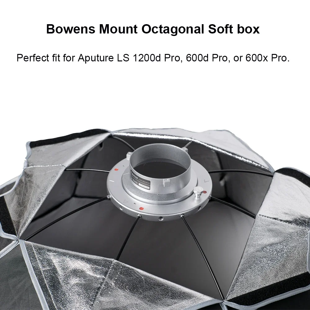 Aputure Light OctaDome 120 Softbox Regenschirm Octagon Softbox Bowens Mount Reflektor für Aputure LS 1200d Pro 600d Pro 600x Pro