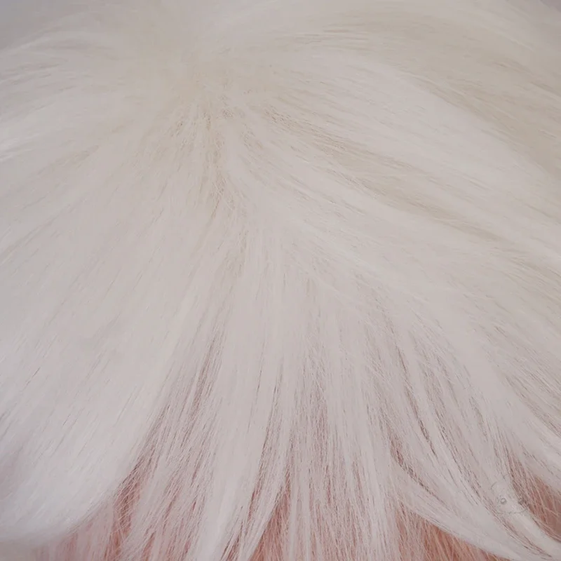 Парик для косплея Nagito Komaeda, термостойкие синтетические искусственные волосы с розовым и белым градиентом, реквизит для Хэллоуина, игры Super Dangan Ronpa 2