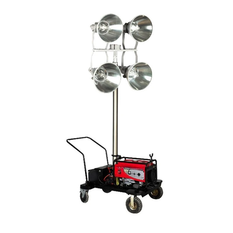 mobile lighting truck at night to rush the construction period, high-horsepower mobile lighting lighthouse for construction