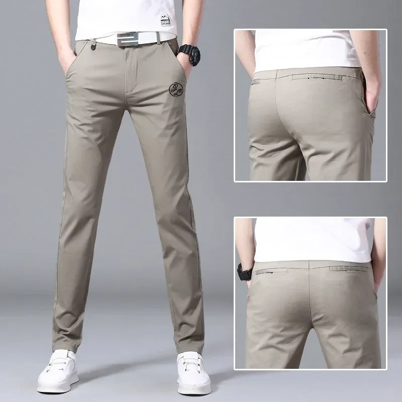 Men's Golf Clothing 2024 Spring Men's Golf Wear Spring Elastic Golf Pants Fashionable Mens Long Pants Golf Wear Men Horse Trouse