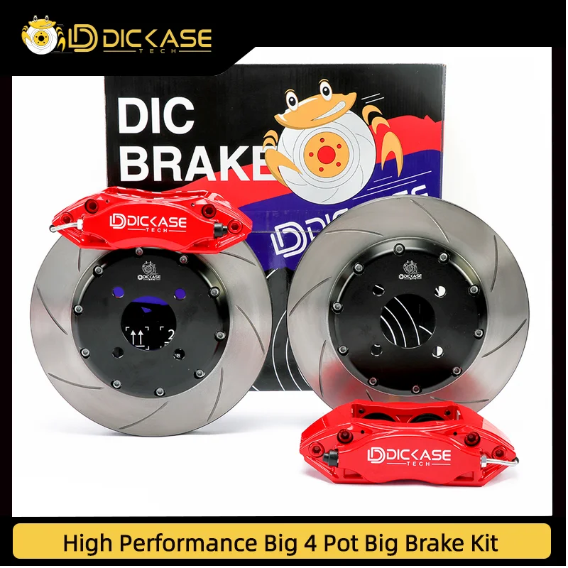 

Dicase 4 Pot Brake Caliper Kits Modified Brake Rotor Disc Kit Black Front Wheel Brake System for Suzuki gs550 bmw f25