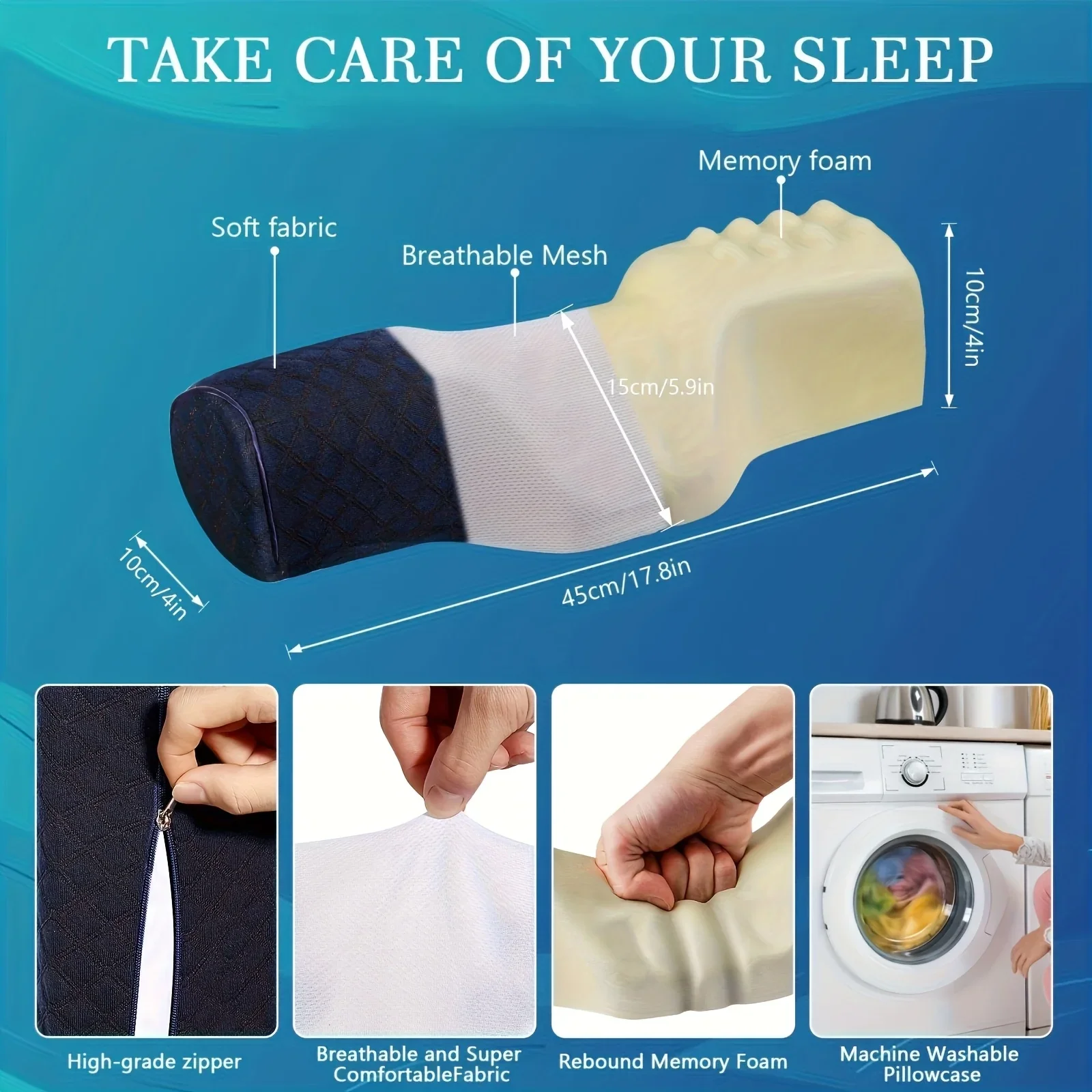 1-teiliges Nackenstützkissen – bequeme, langlebige, ergonomische Nackenpflege für Reisekomfort und sofortige Entspannungsprodukte – Detail 2