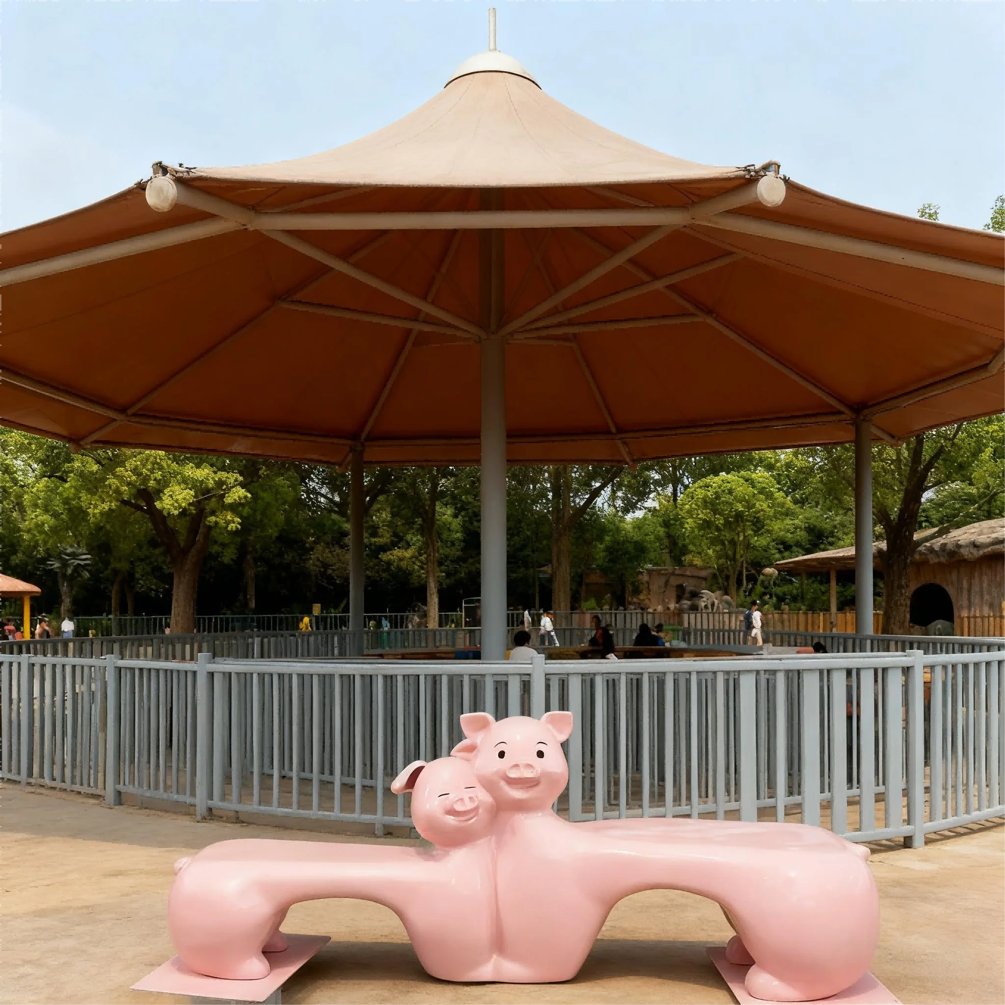

Modern Outdoor Durable Custom Fiberglass FRP Eco-Friendly Water Resistant Animal Shaped Patio Bench Parks Schools Malls Dining