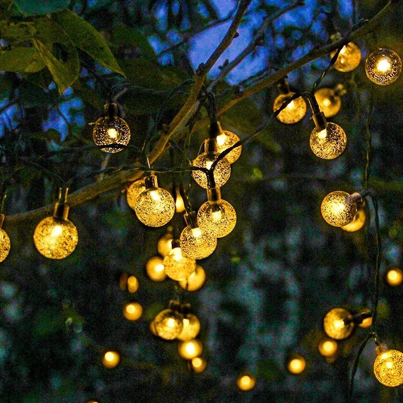 

10M 50Led Solar Powered Bulbs Led String Lights for Outdoor Lighting Courtyard Street Garden Led Fairy Lights Christmas Garland