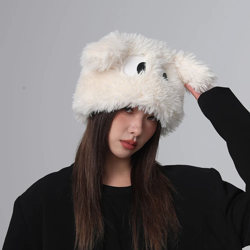 Women's hat trapstar ski mask winter hat balaclava mask y2k accessories skullies beanies faux fur Rabbit Ear Hat Halloween Hat