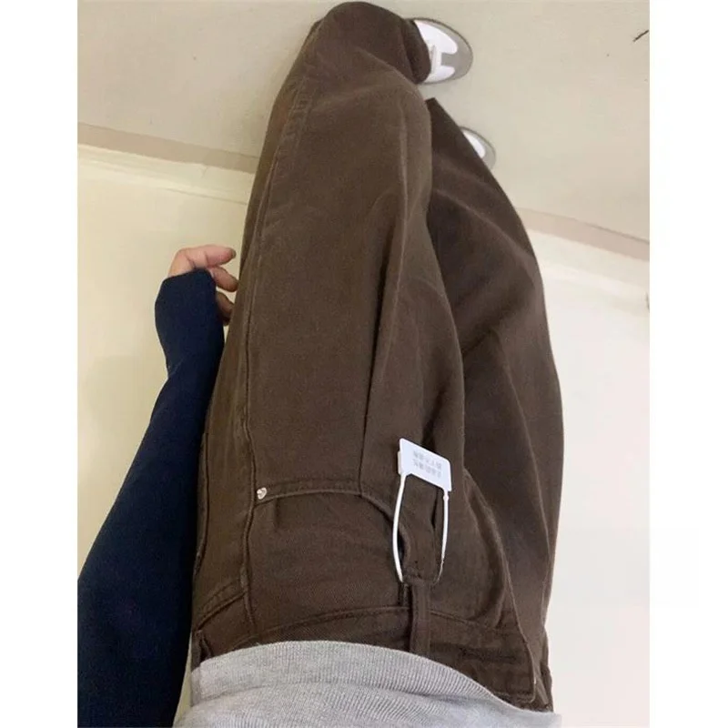 High Waist Loose Fit Long Jeans Women's Autumn Spring Summer High Waist Wide Leg Floor Length Jeans Casual Style Denim Pants