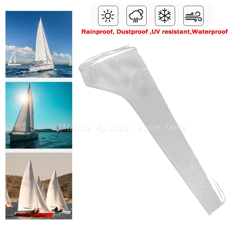 

Водонепроницаемый чехол для паруса 210D, защитный чехол для мачты, тент для лодки 8-13 футов, защита от УФ-излучения, пылезащитный, аксессуар для морских судов